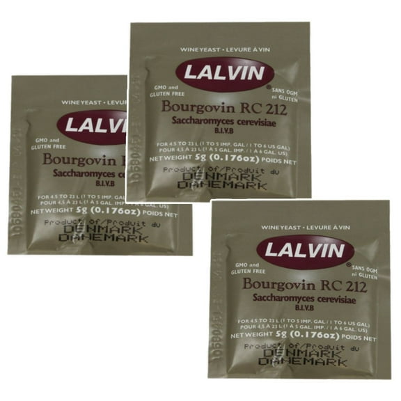 Lalvin Bourgovin RC 212 Wine Yeast (5 g) - 3 Pack
