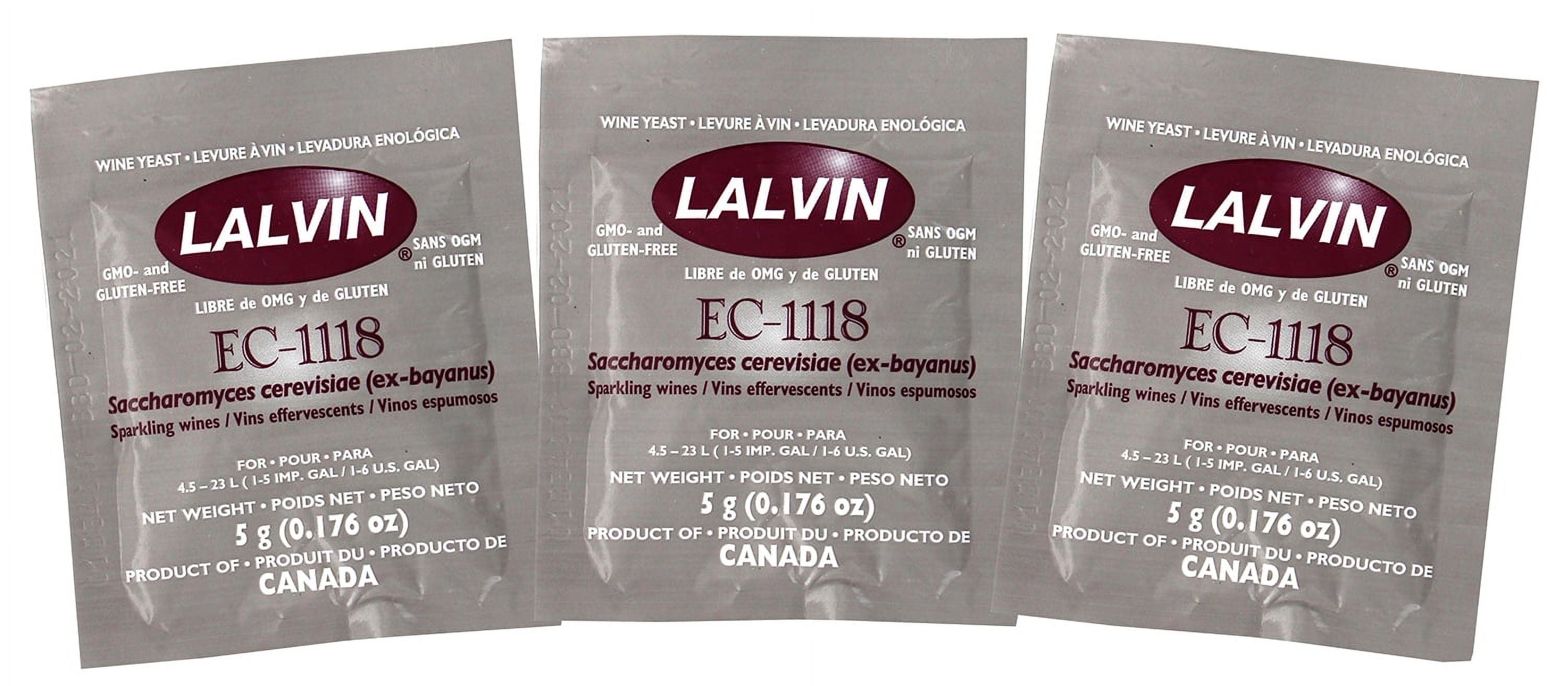 Lalvin Dried Wine Yeast EC #1118 (Pack Of 10