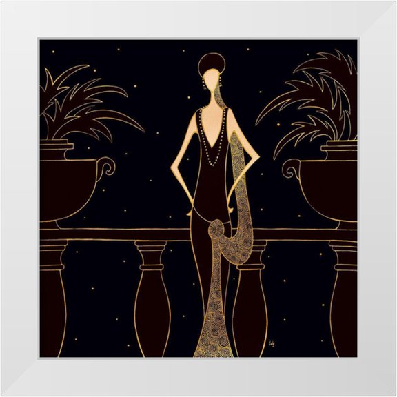 Laly 12x12 White Modern Wood Framed Museum Art Print Titled - Elegance