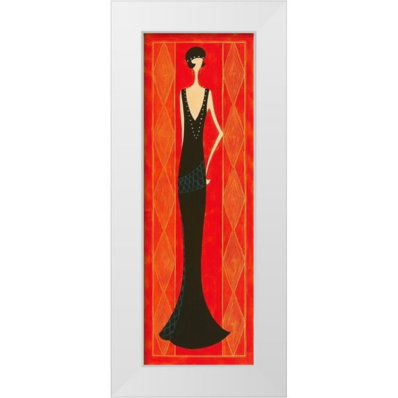 Laly 7x14 White Modern Wood Framed Museum Art Print Titled - Noblesse