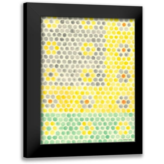 Lam, Vanna 12x14 Black Modern Framed Museum Art Print Titled - Floral Linoleum I