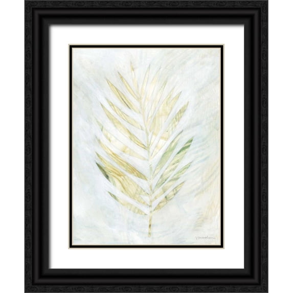 Lam, Vanna 12x14 Black Ornate Wood Framed with Double Matting Museum Art Print Titled - Breezy Fronds IV
