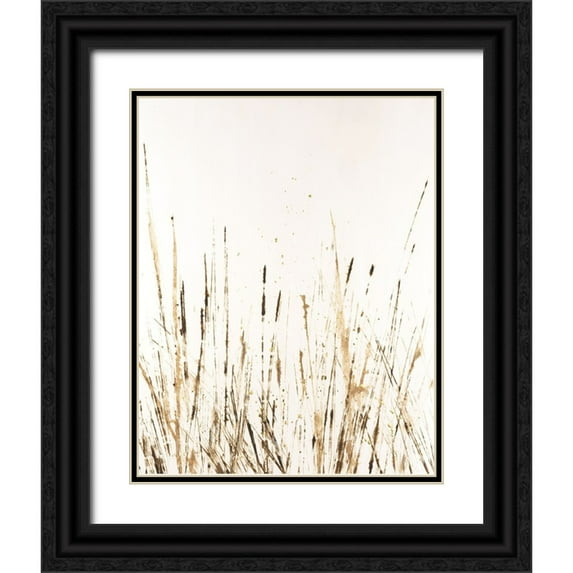 Lam, Vanna 12x14 Black Ornate Wood Framed with Double Matting Museum Art Print Titled - Golden Sea Oats II