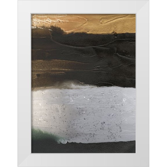 Lam, Vanna 12x14 White Modern Wood Framed Museum Art Print Titled - Embellished Coastal Plain I