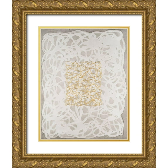Lam, Vanna 15x18 Gold Ornate Wood Framed with Double Matting Museum Art Print Titled - Golden Meringue II