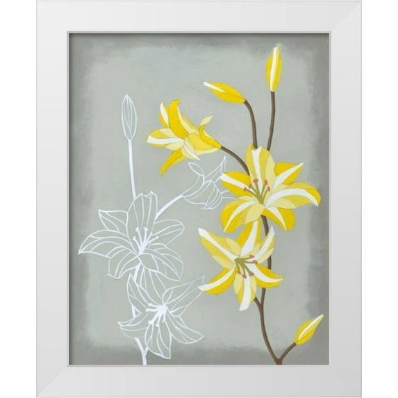 Lam, Vanna 15x18 White Modern Wood Framed Museum Art Print Titled - Floral Echo II