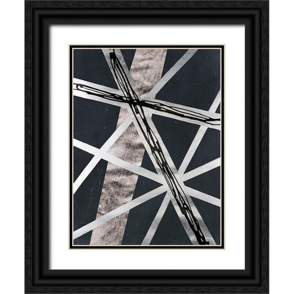 Lam, Vanna 19x24 Black Ornate Wood Framed with Double Matting Museum Art Print Titled - Scaffolds I in Silver