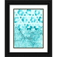 thumbnail image 1 of Lam, Vanna 19x24 Black Ornate Wood Framed with Double Matting Museum Art Print Titled - Teal Madras III, 1 of 4