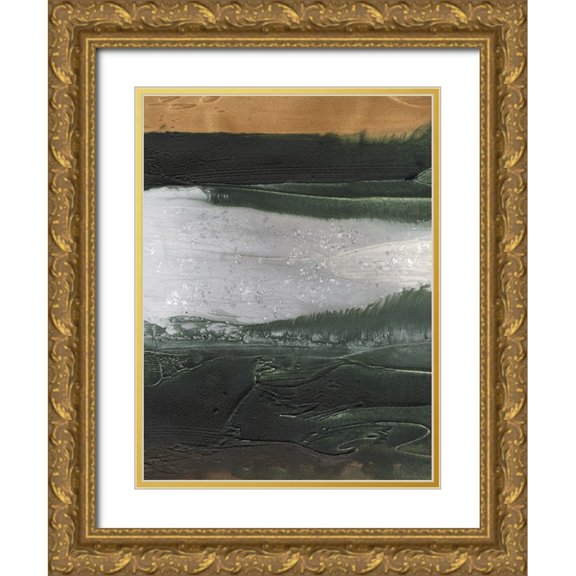 Lam, Vanna 19x24 Gold Ornate Wood Framed with Double Matting Museum Art Print Titled - Embellished Coastal Plain II