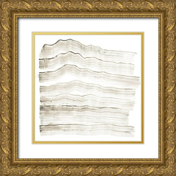 Lam, Vanna 20x20 Gold Ornate Wood Framed with Double Matting Museum Art Print Titled - Accordian Shift IV