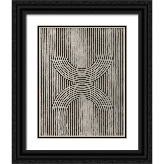 Lam, Vanna 20x24 Black Ornate Wood Framed with Double Matting Museum Art Print Titled - Cedar Grooves II