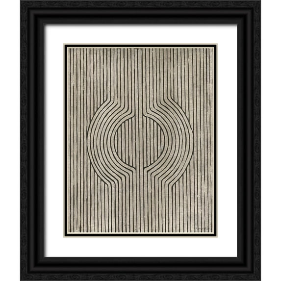 Lam, Vanna 20x24 Black Ornate Wood Framed with Double Matting Museum Art Print Titled - Cedar Grooves IV