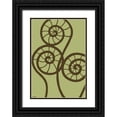 thumbnail image 1 of Lam, Vanna 23x32 Black Ornate Wood Framed with Double Matting Museum Art Print Titled - Dichromatic Fiddleheads II, 1 of 4