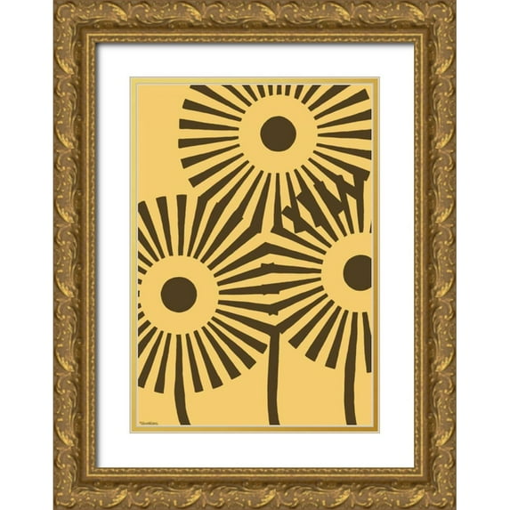 Lam, Vanna 23x32 Gold Ornate Wood Framed with Double Matting Museum Art Print Titled - Dandy Dichromatics II