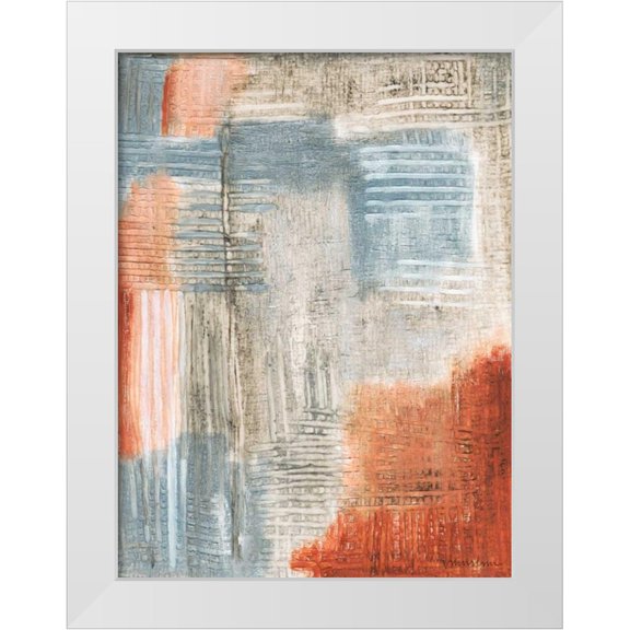 Lam, Vanna 25x32 White Modern Wood Framed Museum Art Print Titled - Summer Rust II