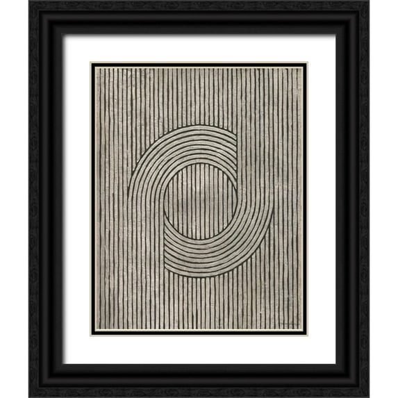 Lam, Vanna 26x32 Black Ornate Wood Framed with Double Matting Museum Art Print Titled - Cedar Grooves III