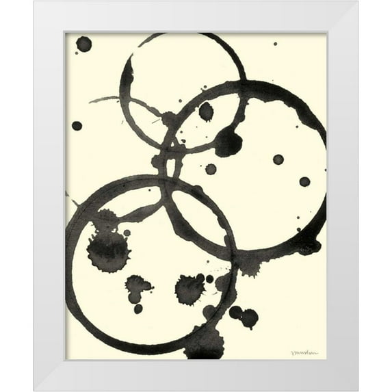 Lam, Vanna 26x32 White Modern Wood Framed Museum Art Print Titled - Astro Burst V