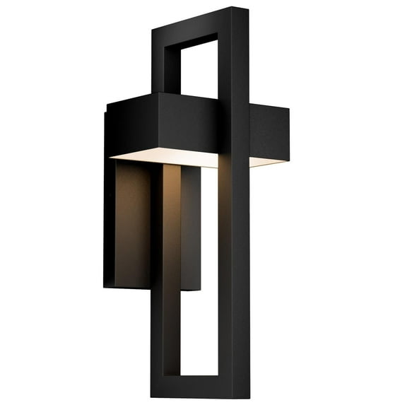 LamQee Integrated LED Black/White Aluminum Outdoor 1-Light Wall Sconce 1 Pack-16.5"H - Black