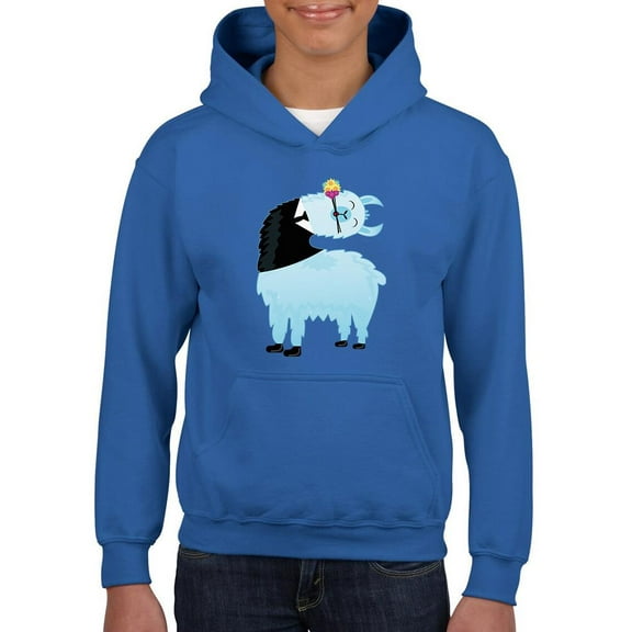 Lama Groom Fancy Tuxedo Hoodie Juniors -Image by Shutterstock,  Small