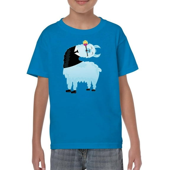 Lama In Fancy Tuxedo T-Shirt Juniors -Image by Shutterstock,  Medium