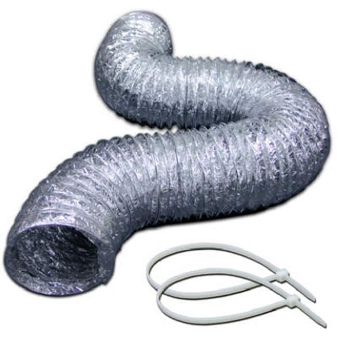 Lambro Lama-Flex Flexible Duct - Aluminum Film Laminated, Fire-Resistant - 4" x 5', Each