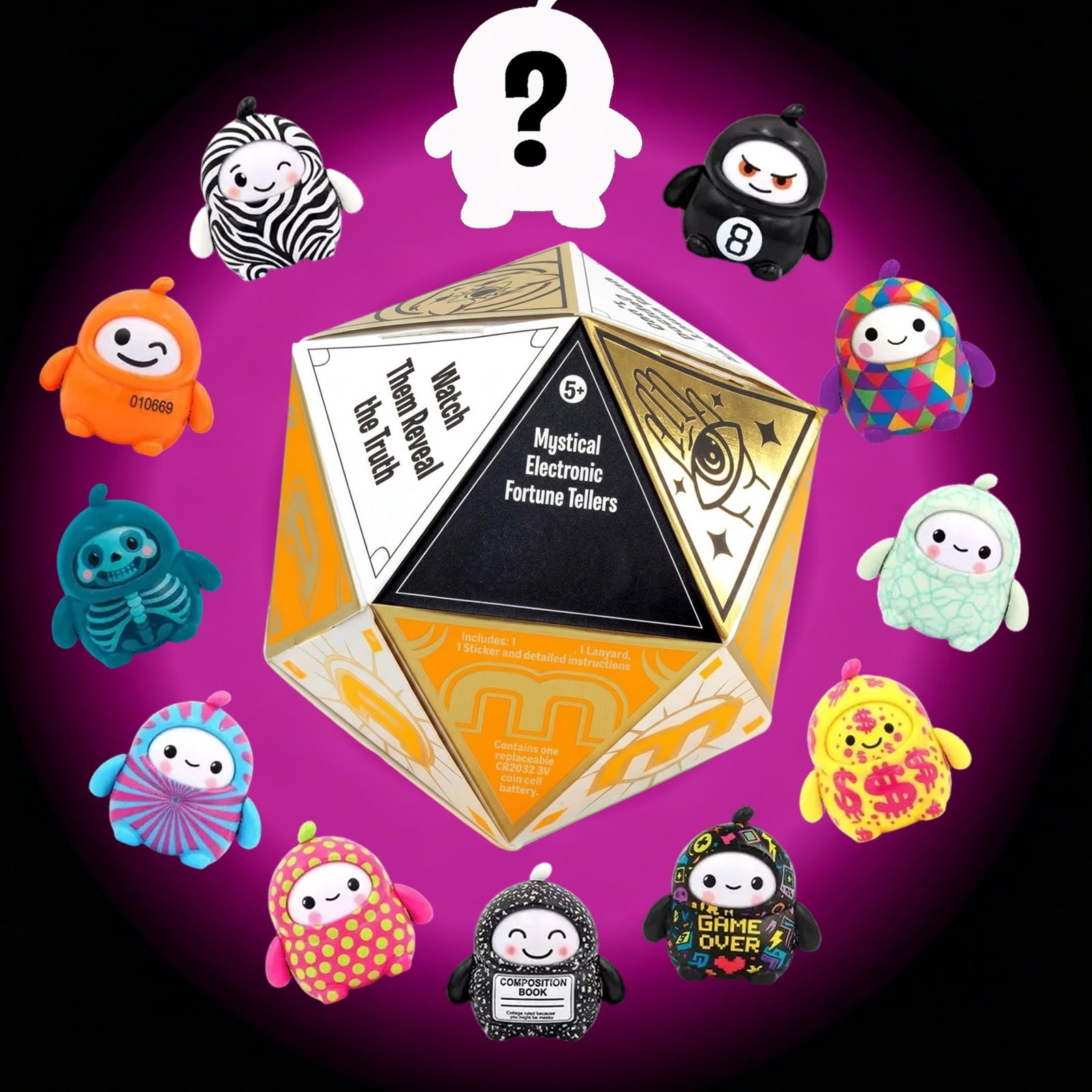 LamaTama - Mystical Pocket Oracle Series 2, Lama Tama Blind Box Cute Mini Figurine Can Answers your yes-or-no Questions, Cute Desktop Decor Toy For Collection & Gift Use,Random Styles
