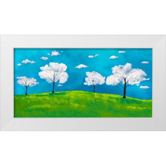 Lamanche, Stef 14x9 White Modern Wood Framed Museum Art Print Titled - Valley of clouds