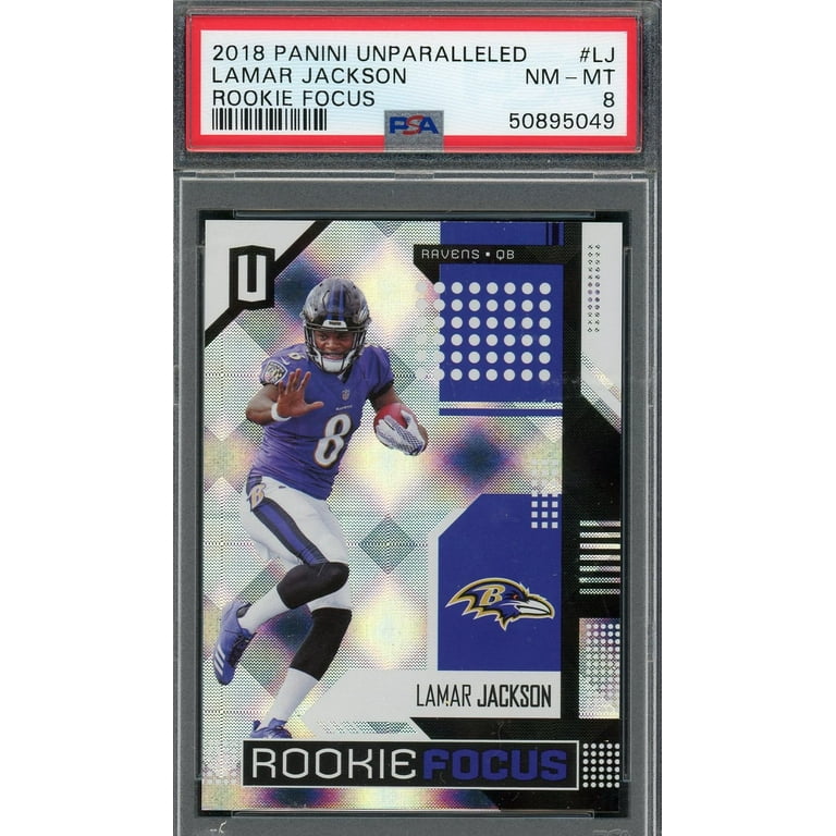 Lamar Jackson 2018 Panini Unparalleled Football Rookie Card #LJ Graded PSA  8 - Walmart.com
