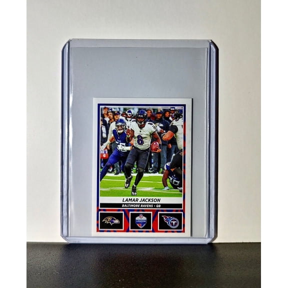 Lamar Jackson 2024 Panini NFL Sticker #8 London Games Baltimore Ravens