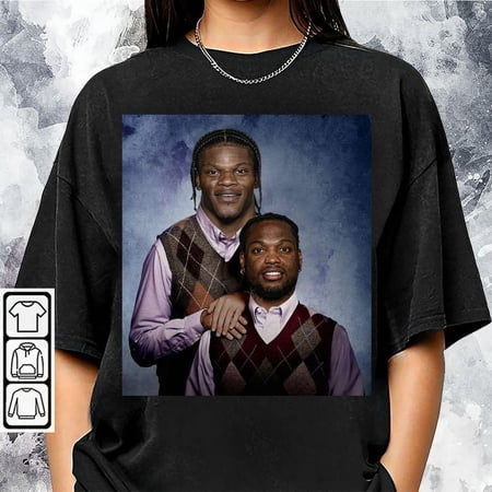 Lamar Jackson Derrick Henry Shirt, Football Step Bros, Funny Gift Football 90s Bootleg Unisex Shirt