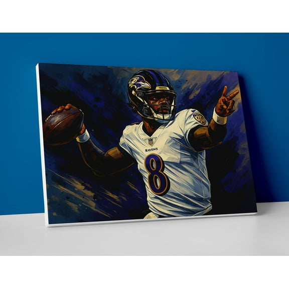 Lamar Jackson Poster or Wrapped Canvas