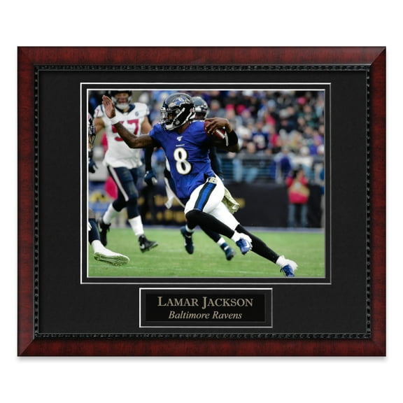 Lamar Jackson Unsigned Photo Framed to 11x14