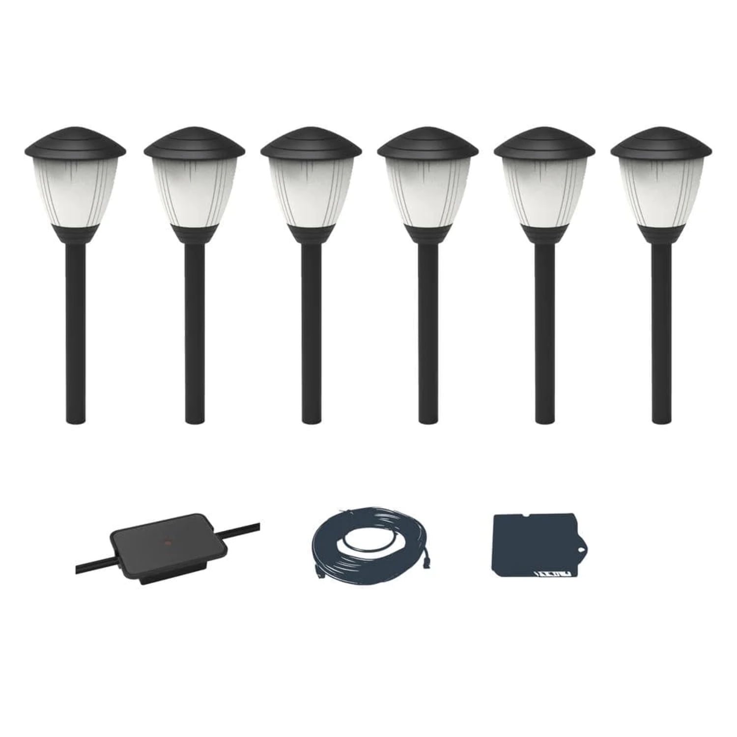 Led Path Maker Lamar Park 10-Watt Equivalent Low Voltage Black Integrated LED Outdoor ...