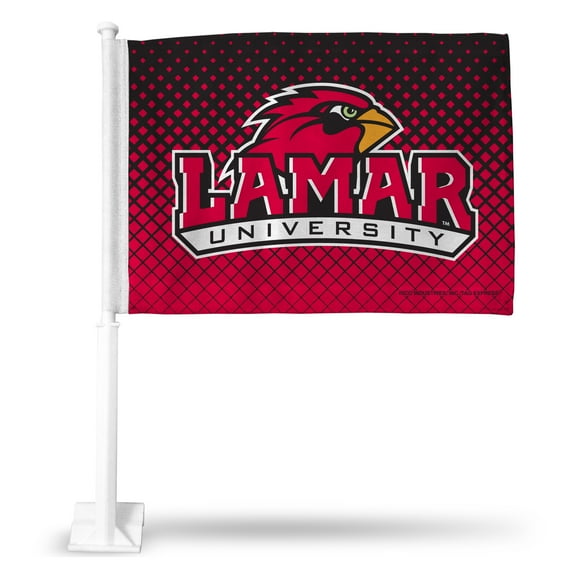 Lamar University Cardinals 11X14 Window Mount 2-Sided Car Flag