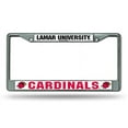 thumbnail image 1 of Lamar University Cardinals Chrome Metal License Plate Frame, 1 of 5
