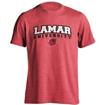 Lamar University Cardinals Classic Arch with Mascot Short Sleeve T-Shirt