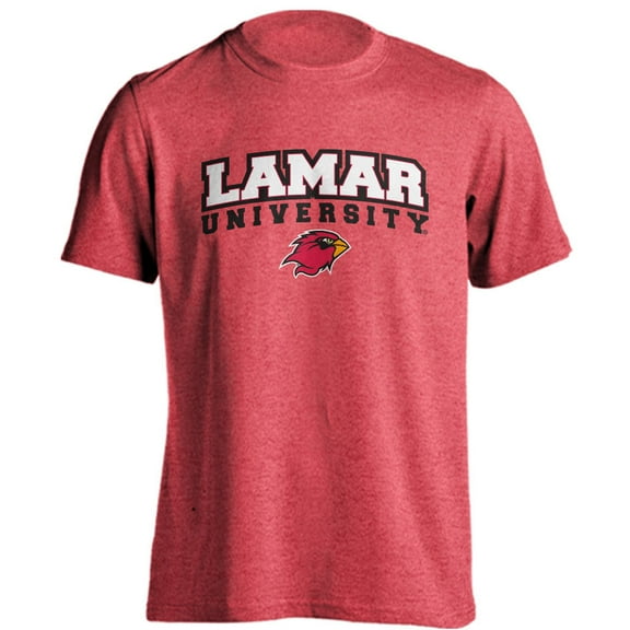 Lamar University Cardinals Classic Arch with Mascot Short Sleeve T-Shirt