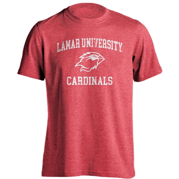 Lamar University Cardinals LU Distressed Retro Short Sleeve T-Shirt