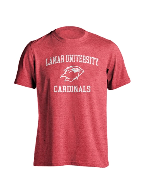 Lamar University Cardinals LU Distressed Retro Short Sleeve T-Shirt