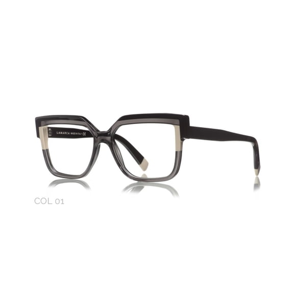 Lamarca Men's Fusioni 155 Oversized Square Frame Eyewear With Gradient Effect Black