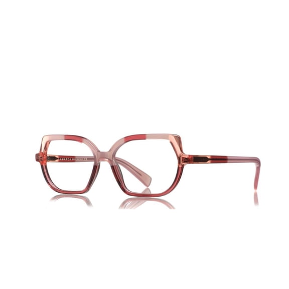 Lamarca Men's Mosaico 167 Oversized Geometric Frame Gradient Eyeglasses Pink