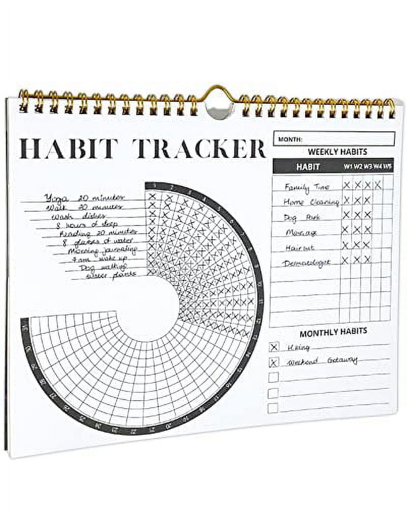 Lamare Habit Tracker Calendar Inspirational Habit Journal with Spiral