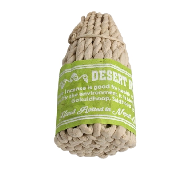 Lamatar1 Collectiion Desert Rose Rope Incense Blend  Sal Dhoop, Gokul Dhoop, Loban in Lokta Paper  4 Inches Long, 45 Ropes Bundle, 20-30 Min Burn Time  Handmade in Kathmandu, Nepal