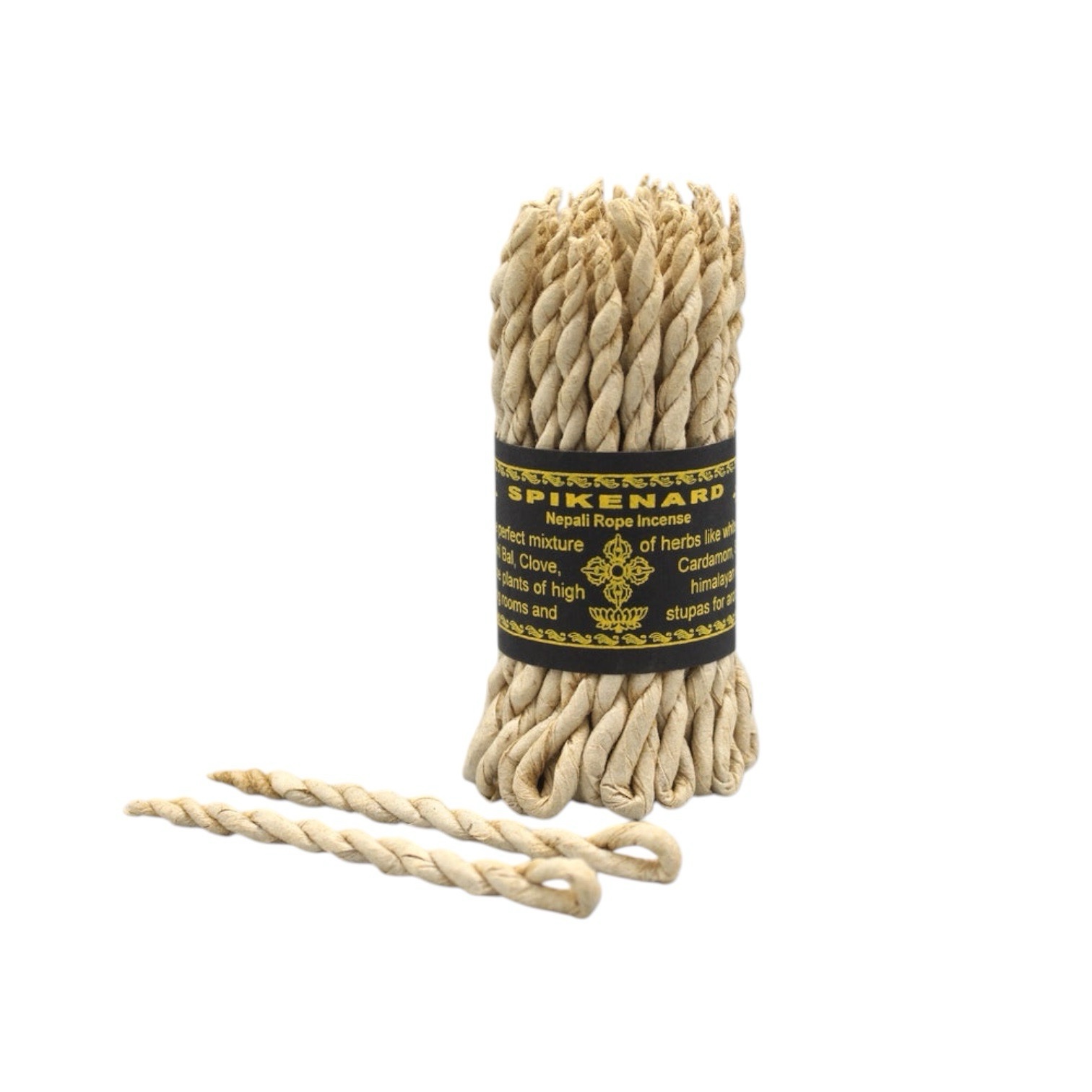 Meditation Rope Lamatar1 Collection Natural Spikenard (Jatamansi) Rope Incense | 45 ...