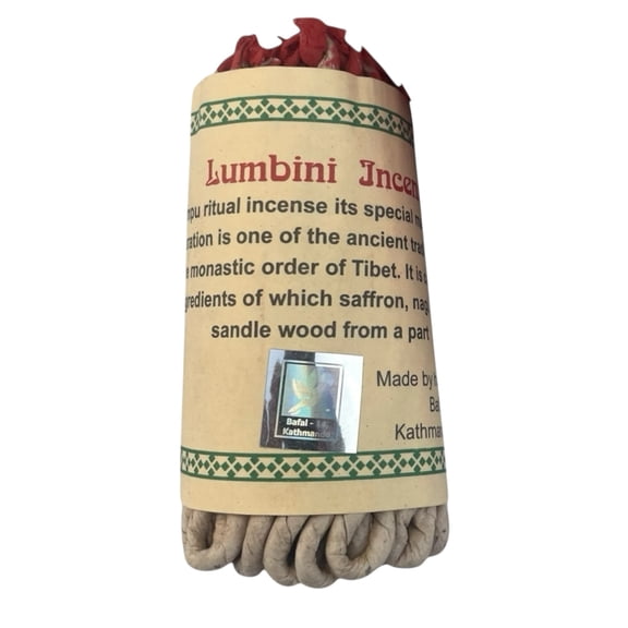 Lamatar1 Collection Tibetan Lumbini Rope Incense  Handmade in Nepal with Sandalwood, Saffron, Nagi & Lokta Paper.