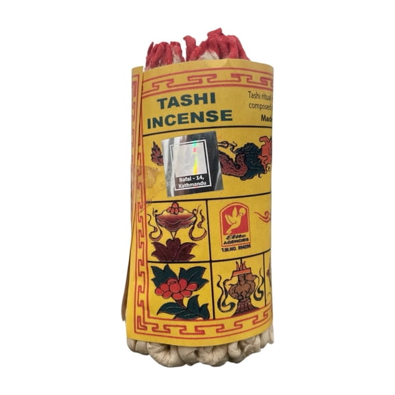 Lamatar1 Collection, Tibetan Tashi Rope Incense with Sandalwood, Saffron & Himalayan Herbs, 3.5 Inches/35 - 40 Ropes in Bundle,  Handmade in Nepal