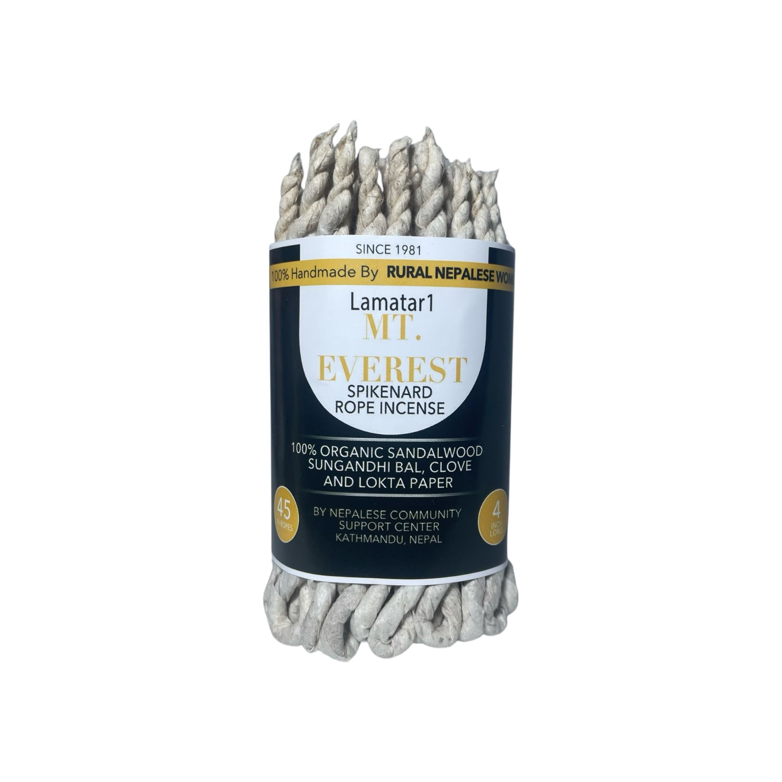 Meditation Rope Lamatar1 Natural Spikenard (Jatamansi) Rope Incense | 45 Ropes/Bundle ...