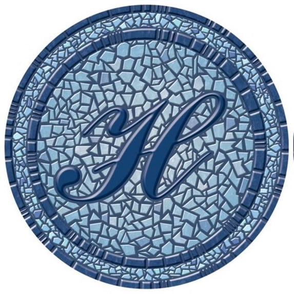 Lamatek 29 in. dia. Monogram Mosaic Poolsaic Mat- H