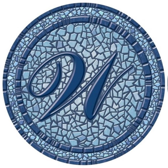 Lamatek 67B00-0044W 29 in. dia. Monogram Mosaic Poolsaic Mat- W