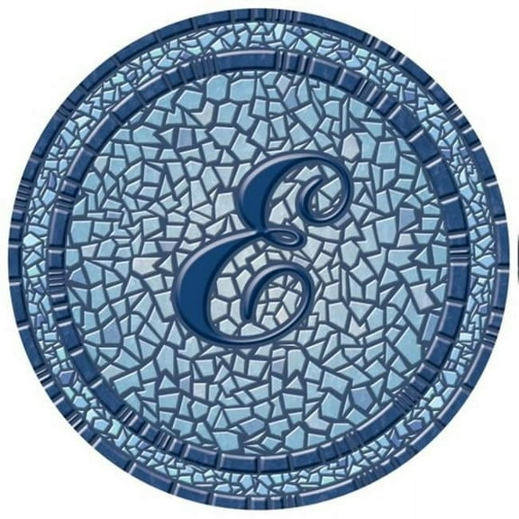 Lamatek  Monogram Mosaic Poolsaic Mat- Blue - 29 in. dia.